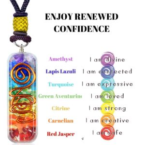 7 Chakra Crystal Healing Orgone Pendant